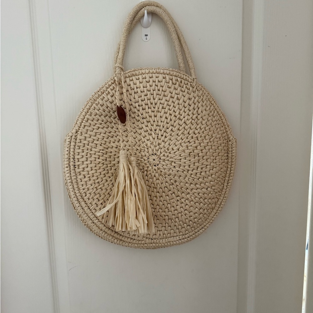 Mark and Graham Elegant Cream Woven Handbag